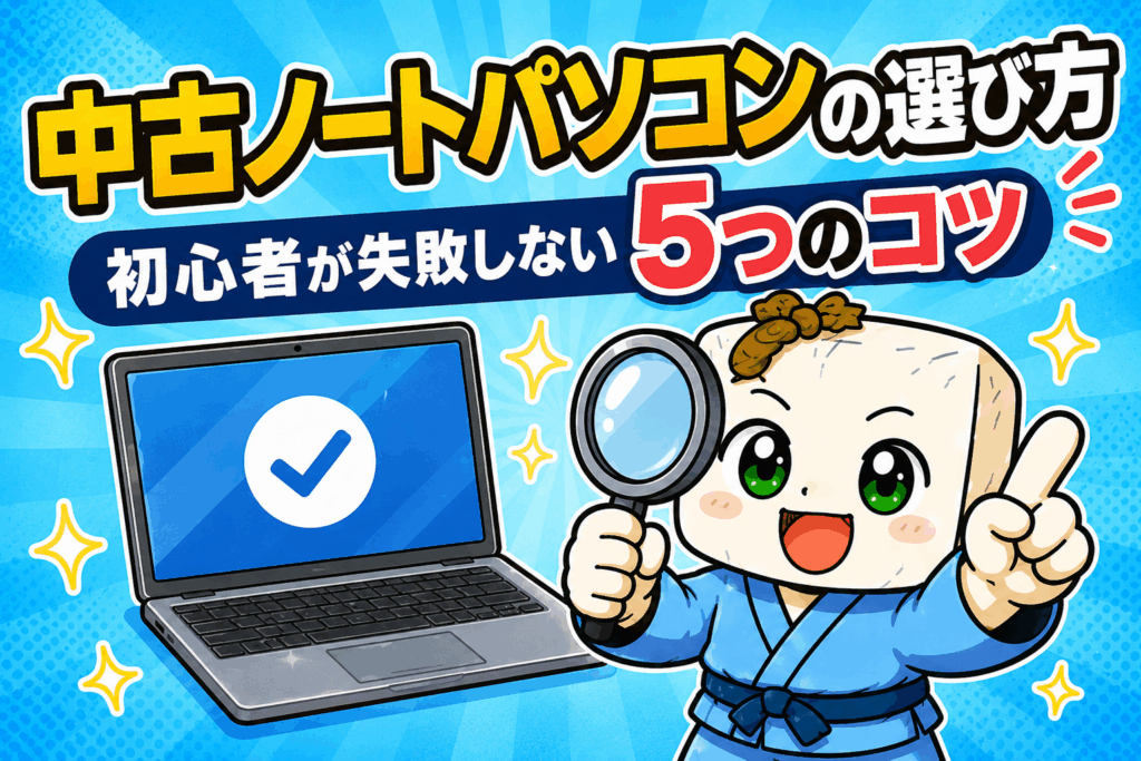 中古ノートパソコンの選び方|初心者が失敗しない5つのコツ